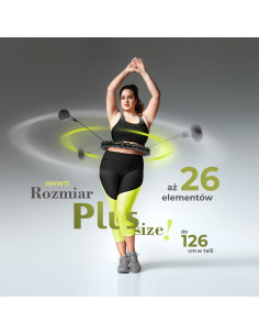 PLUS SIZE HULA-HOOP-REIFEN BLACK MIT MASSAGEPUNKTEN UND SCHWERKRAFTBALL HMS
