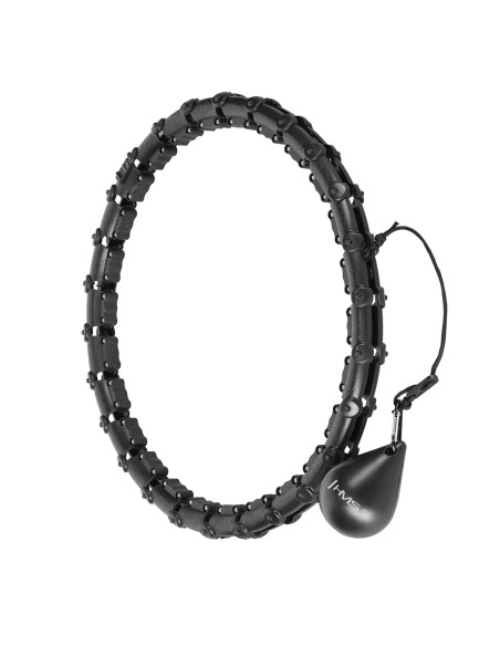 PLUS SIZE HULA-HOOP-REIFEN BLACK MIT MASSAGEPUNKTEN UND SCHWERKRAFTBALL HMS