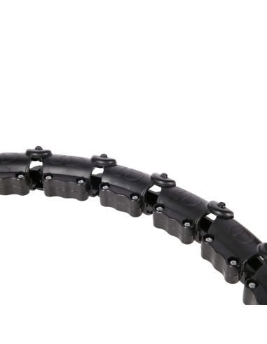 PLUS SIZE HULA-HOOP-REIFEN BLACK MIT MASSAGEPUNKTEN UND SCHWERKRAFTBALL HMS