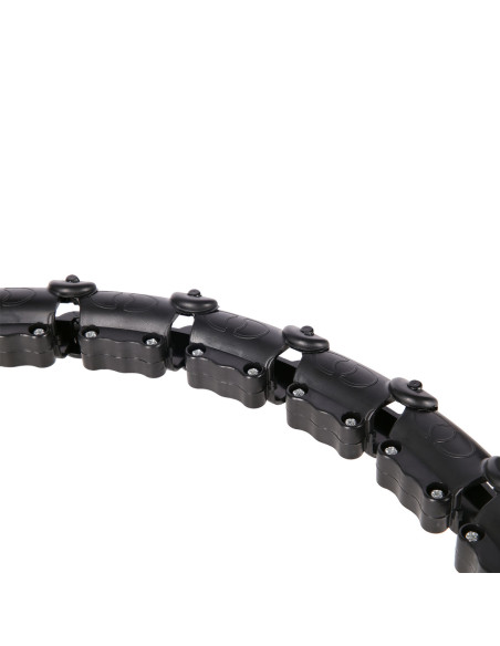 PLUS SIZE HULA-HOOP-REIFEN BLACK MIT MASSAGEPUNKTEN UND SCHWERKRAFTBALL HMS