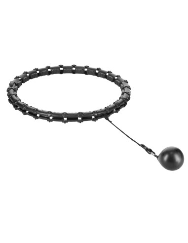 PLUS SIZE HULA-HOOP-REIFEN BLACK MIT MASSAGEPUNKTEN UND SCHWERKRAFTBALL HMS