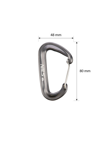GRAU KARABINER 12KN NILS CAMP