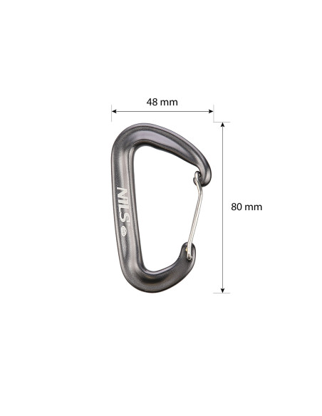GRAU KARABINER 12KN NILS CAMP