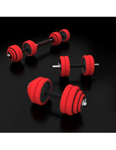 SET KURZHANTELN MIT GUMMIBESCHICHTUNG 30KG HMS 2