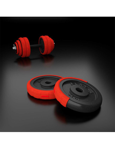 SET KURZHANTELN MIT GUMMIBESCHICHTUNG 30KG HMS