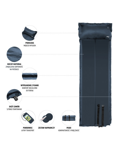 SCHWARZGRAU SELBSTAUFBLASENDE MATTE NILS CAMP