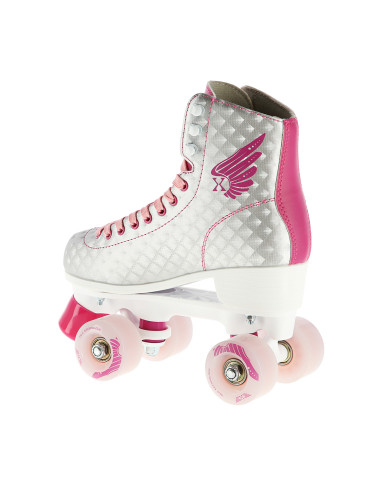 SILBERN-ROSA GRÖßE 36 ROLLSCHUHE NILS EXTREME