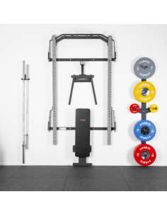 WALL RACK FÜR HEIMTRAINING SET SILVER HMS