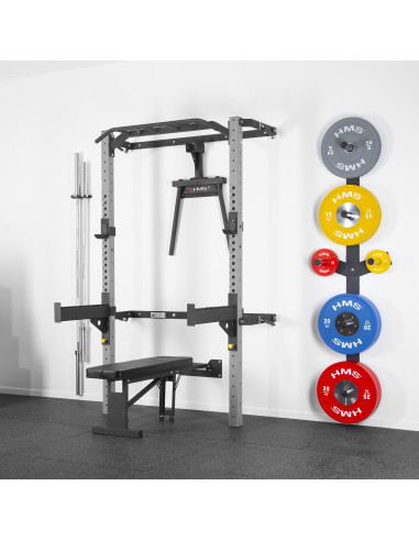 WALL RACK FÜR HEIMTRAINING SET SILVER HMS