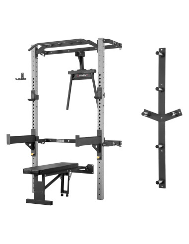 WALL RACK FÜR HEIMTRAINING SET SILVER HMS