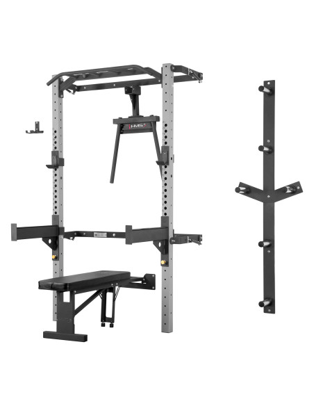 WALL RACK FÜR HEIMTRAINING SET SILVER HMS