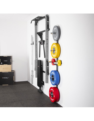 WALL RACK FÜR HEIMTRAINING SET SILVER HMS