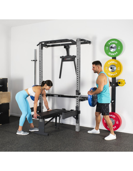 WALL RACK FÜR HEIMTRAINING SET SILVER HMS
