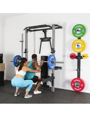 WALL RACK FÜR HEIMTRAINING SET SILVER HMS