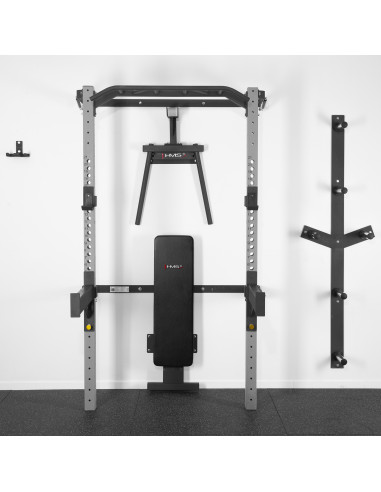 WALL RACK FÜR HEIMTRAINING SET SILVER HMS