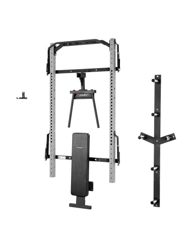 WALL RACK FÜR HEIMTRAINING SET SILVER HMS