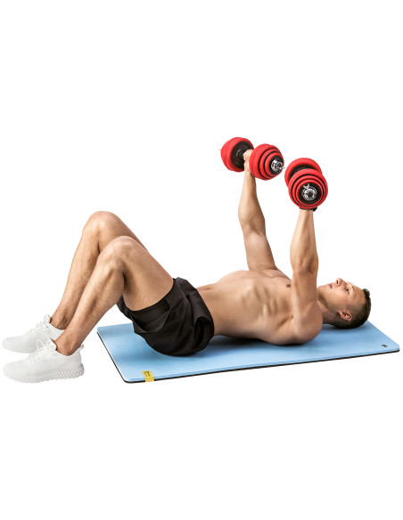 SET KURZHANTELN MIT GUMMIBESCHICHTUNG 30KG HMS