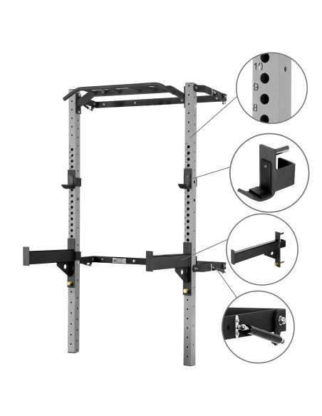 WALL RACK FÜR HEIMTRAINING SILVER HMS