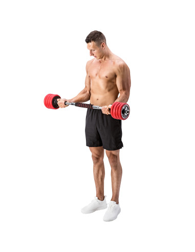 SET KURZHANTELN MIT GUMMIBESCHICHTUNG 30KG HMS