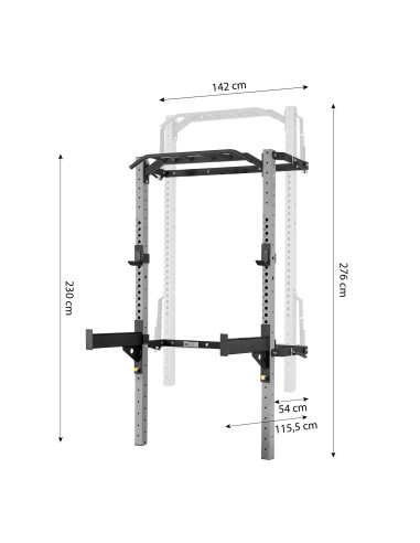 WALL RACK FÜR HEIMTRAINING SILVER HMS