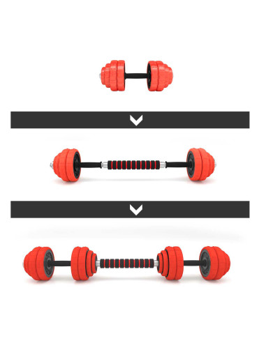SET KURZHANTELN MIT GUMMIBESCHICHTUNG 30KG HMS