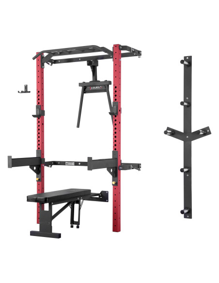 WALL RACK FÜR HEIMTRAINING SET RED HMS
