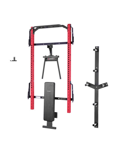 WALL RACK FÜR HEIMTRAINING SET RED HMS