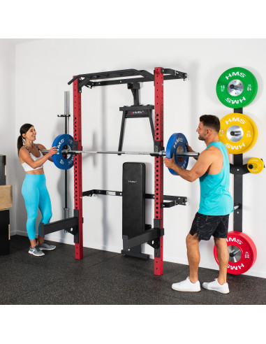 WALL RACK FÜR HEIMTRAINING SET RED HMS
