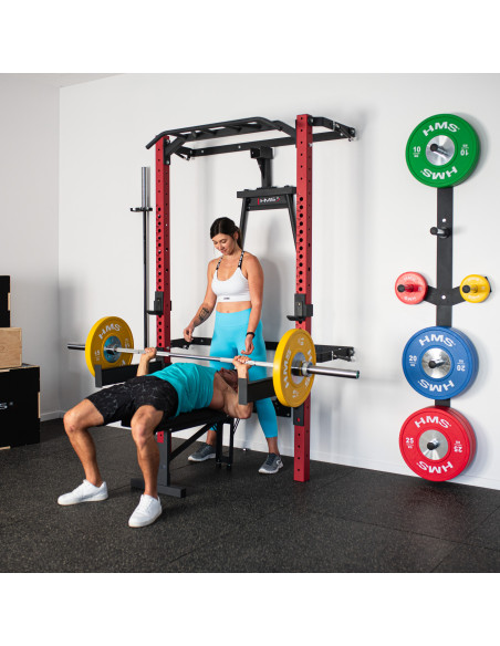 WALL RACK FÜR HEIMTRAINING SET RED HMS