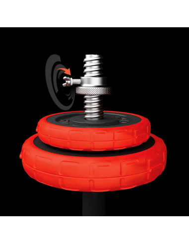 SET KURZHANTELN MIT GUMMIBESCHICHTUNG 30KG HMS