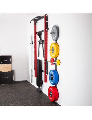 WALL RACK FÜR HEIMTRAINING SET RED HMS