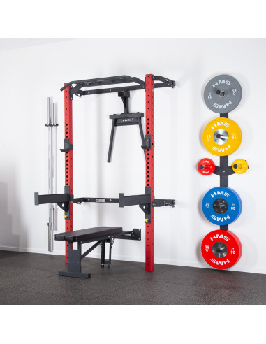 WALL RACK FÜR HEIMTRAINING SET RED HMS
