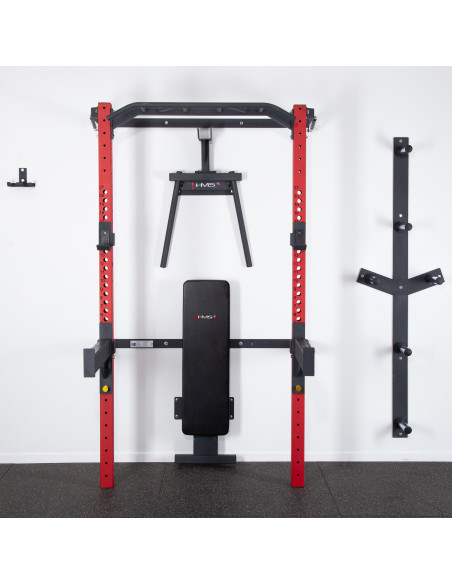 WALL RACK FÜR HEIMTRAINING SET RED HMS