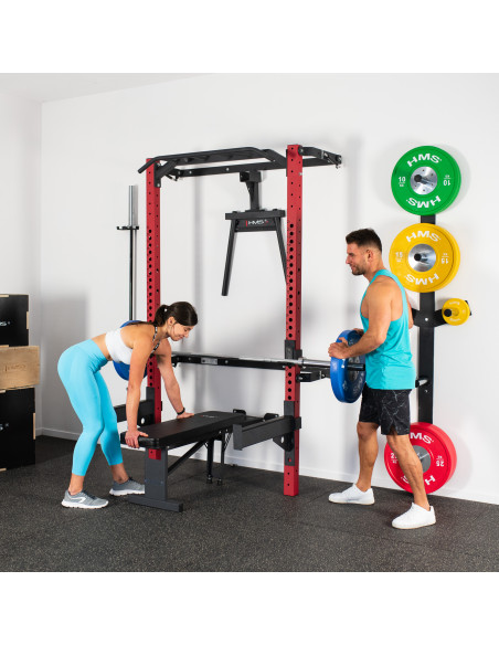 WALL RACK FÜR HEIMTRAINING SET RED HMS