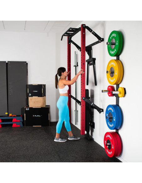 WALL RACK FÜR HEIMTRAINING SET RED HMS