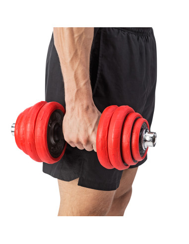 SET KURZHANTELN MIT GUMMIBESCHICHTUNG 30KG HMS