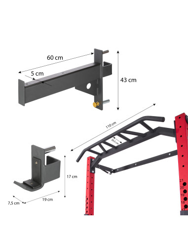 WALL RACK FÜR HEIMTRAINING RED HMS