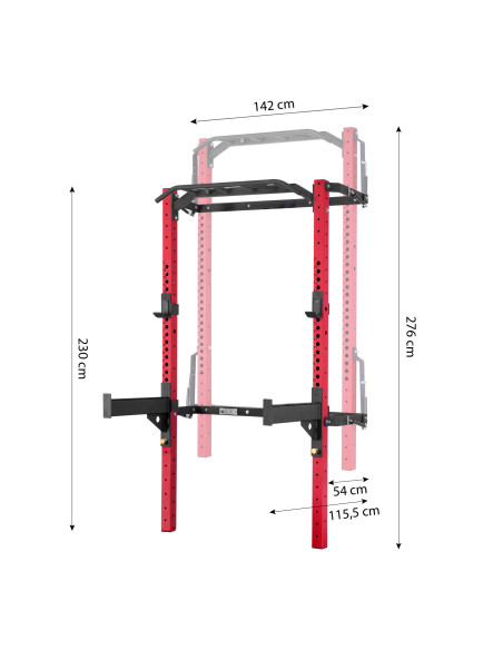 WALL RACK FÜR HEIMTRAINING RED HMS