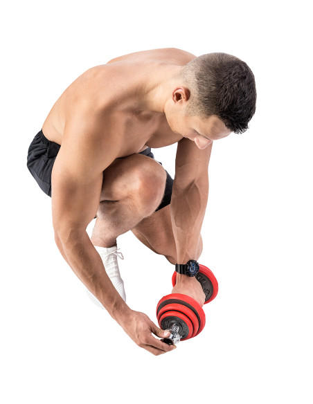 SET KURZHANTELN MIT GUMMIBESCHICHTUNG 30KG HMS