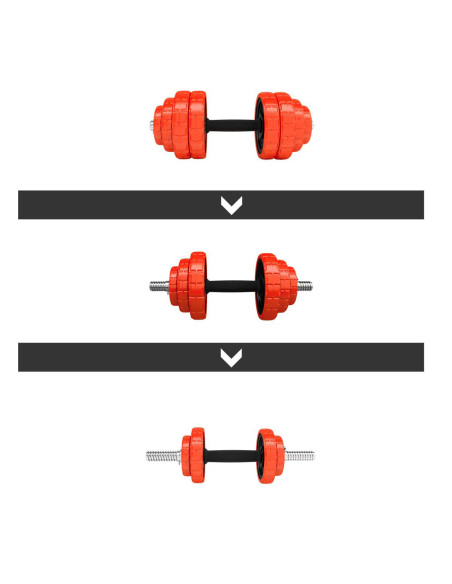 SET KURZHANTELN MIT GUMMIBESCHICHTUNG 30KG HMS