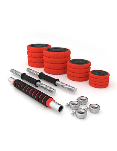 SET KURZHANTELN MIT GUMMIBESCHICHTUNG 30KG HMS