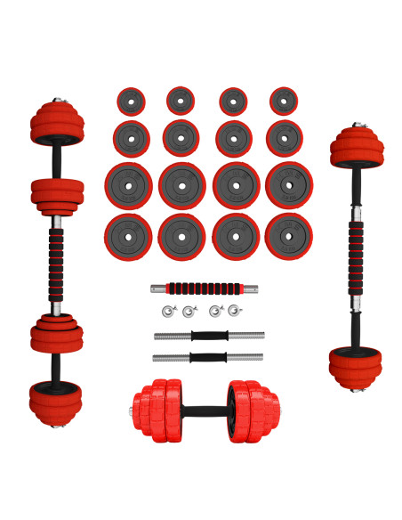 SET KURZHANTELN MIT GUMMIBESCHICHTUNG 30KG HMS