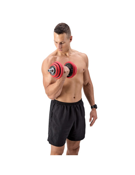 SET KURZHANTELN MIT GUMMIBESCHICHTUNG 20KG HMS