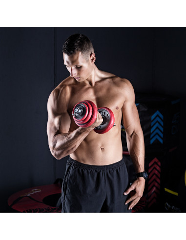 SET KURZHANTELN MIT GUMMIBESCHICHTUNG 20KG HMS