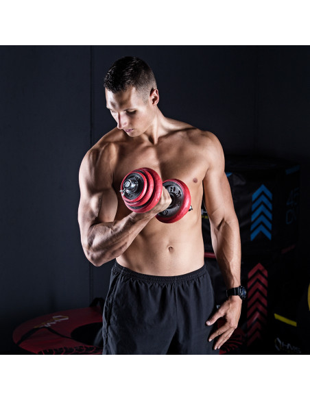 SET KURZHANTELN MIT GUMMIBESCHICHTUNG 20KG HMS