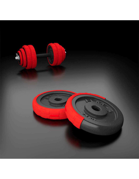 SET KURZHANTELN MIT GUMMIBESCHICHTUNG 20KG HMS