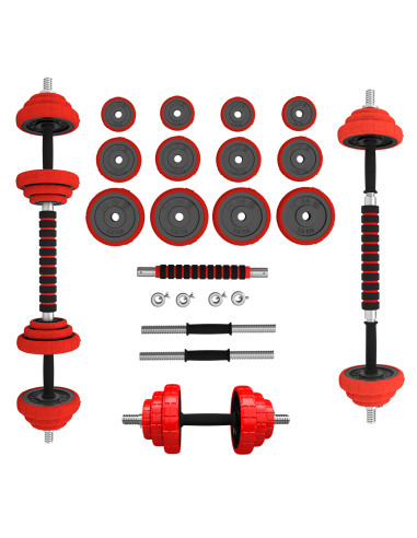 SET KURZHANTELN MIT GUMMIBESCHICHTUNG 20KG HMS