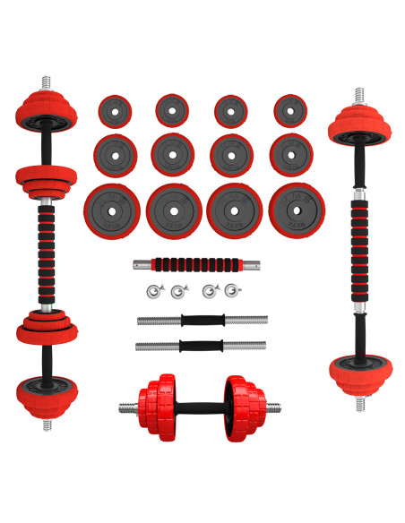 SET KURZHANTELN MIT GUMMIBESCHICHTUNG 20KG HMS
