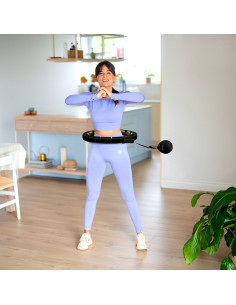 NEW HULA HOOP SCHWARZ/GOLD MIT MAGNETEN, GEWICHT UND ZÄHLER HMS 2