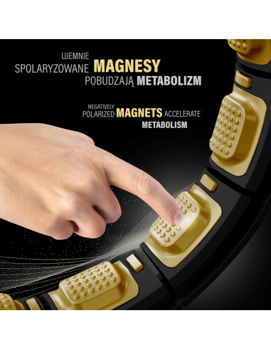 NEW HULA HOOP SCHWARZ/GOLD MIT MAGNETEN, GEWICHT UND ZÄHLER HMS